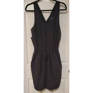 Patagonia Fleetwith Dress Women's Large Black Crossover Tank Dress